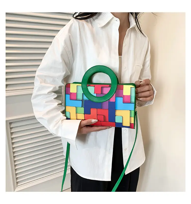 Portable 2024 Contrast Color Shoulder Bag — feature 12