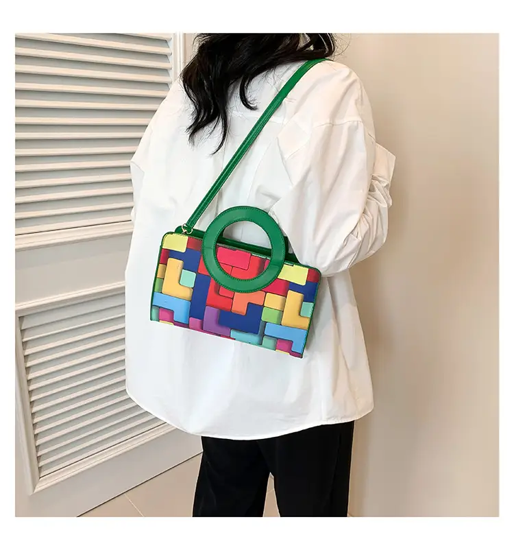 Portable 2024 Contrast Color Shoulder Bag — feature 13