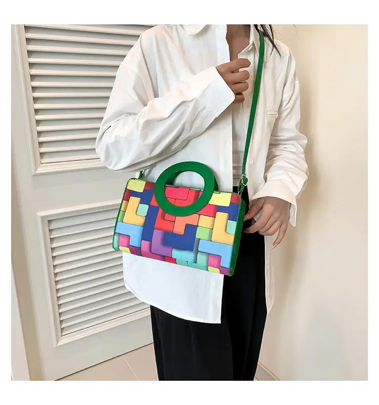 Portable 2024 Contrast Color Shoulder Bag — feature 14