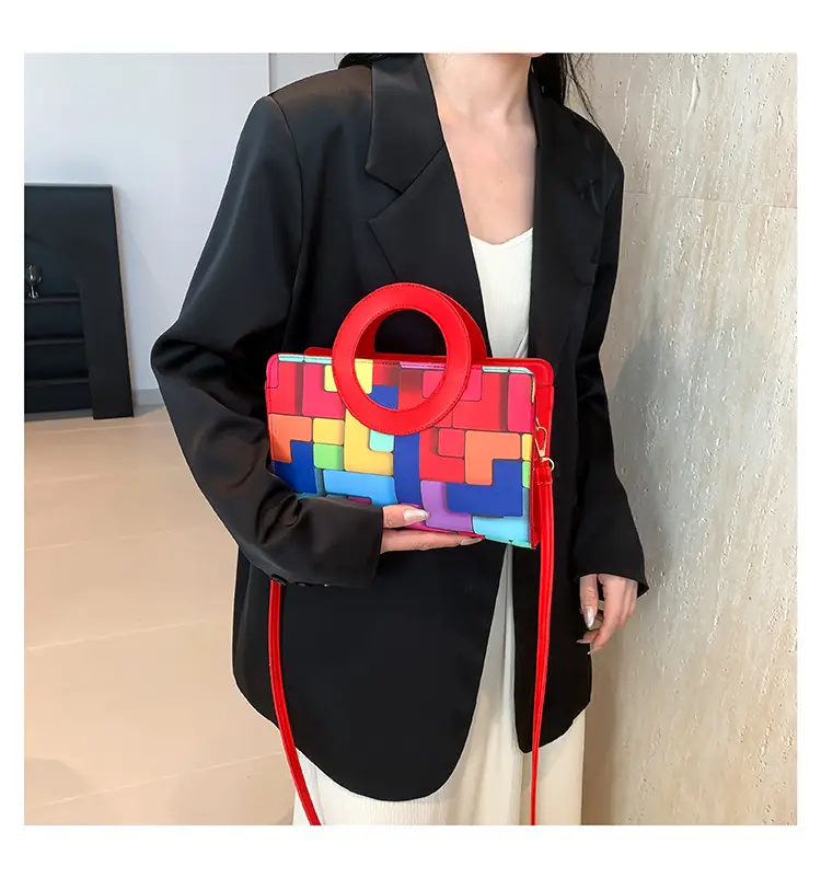 Portable 2024 Contrast Color Shoulder Bag — feature 15