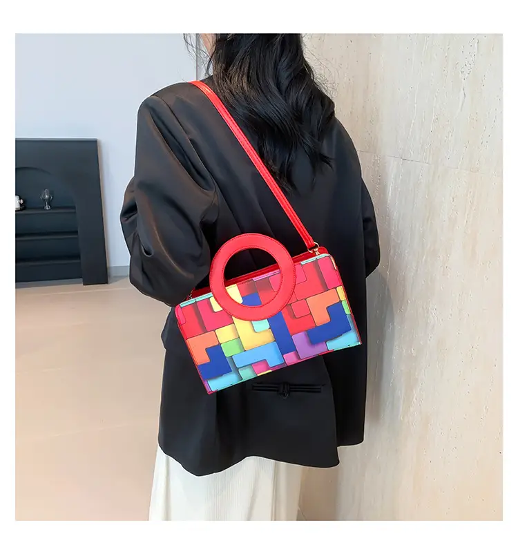 Portable 2024 Contrast Color Shoulder Bag — feature 16