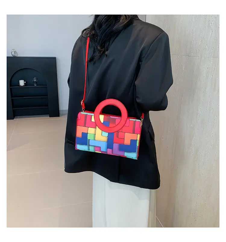 Portable 2024 Contrast Color Shoulder Bag — feature 17