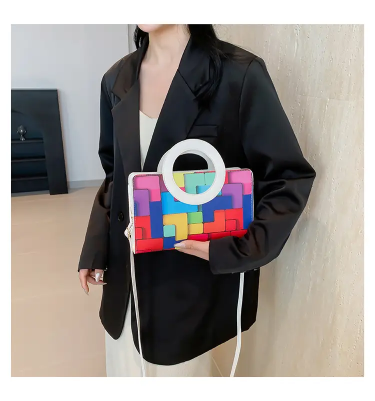Portable 2024 Contrast Color Shoulder Bag — feature 18