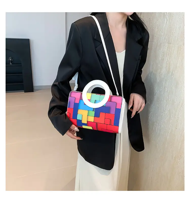 Portable 2024 Contrast Color Shoulder Bag — feature 19