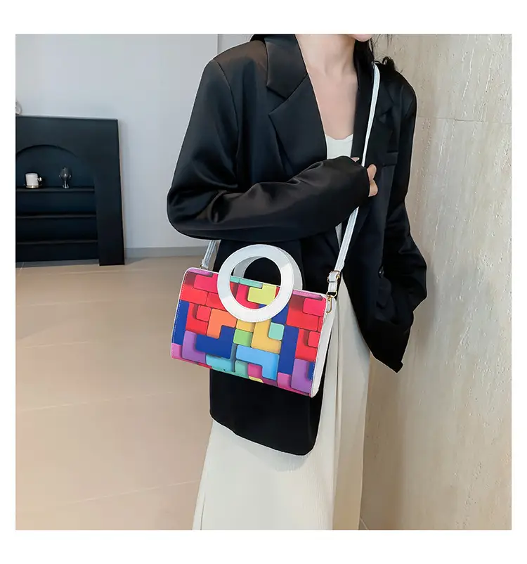 Portable 2024 Contrast Color Shoulder Bag — feature 20