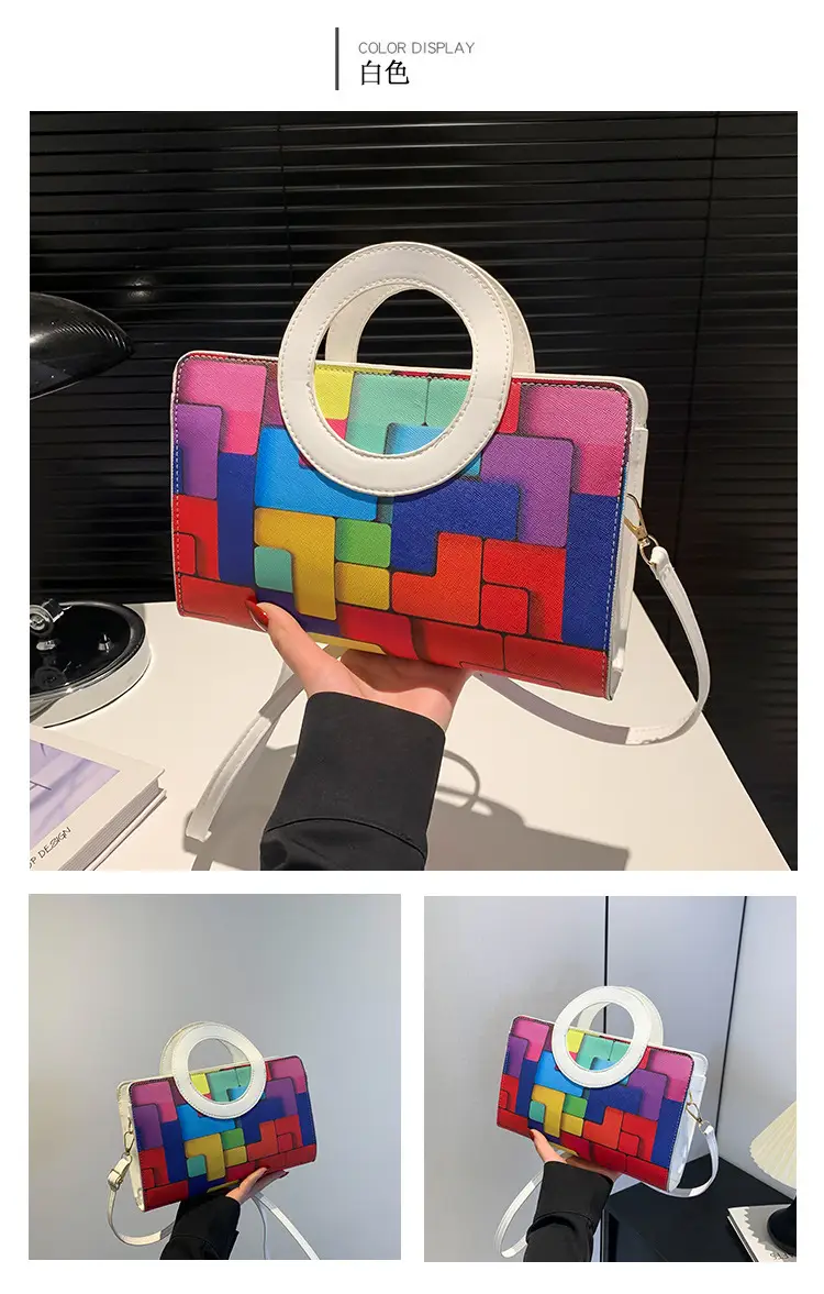 Portable 2024 Contrast Color Shoulder Bag — feature 25