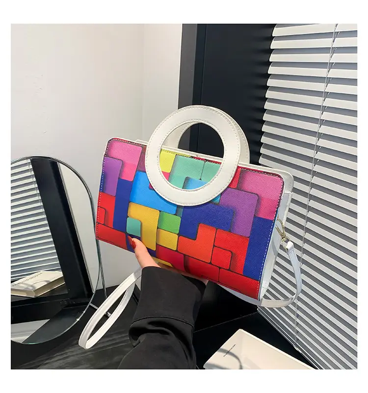 Portable 2024 Contrast Color Shoulder Bag — feature 26