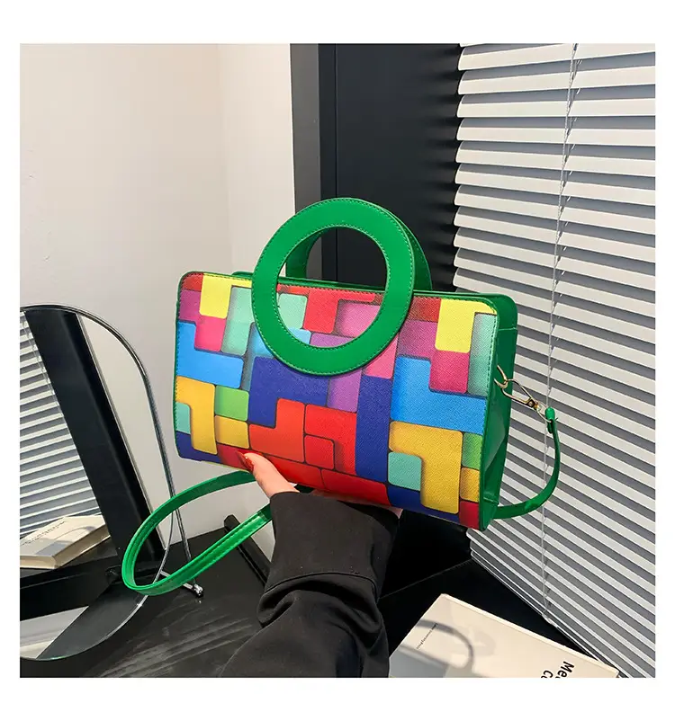 Portable 2024 Contrast Color Shoulder Bag — feature 28