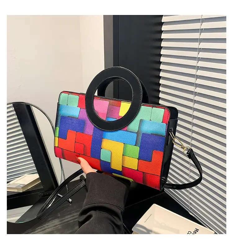 Portable 2024 Contrast Color Shoulder Bag — feature 29