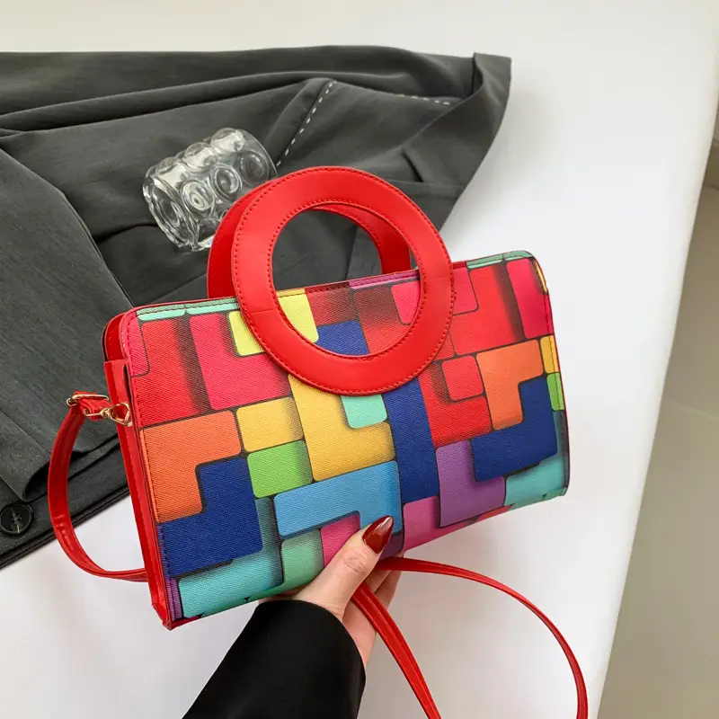 Portable 2024 Contrast Color Shoulder Bag - Image 3