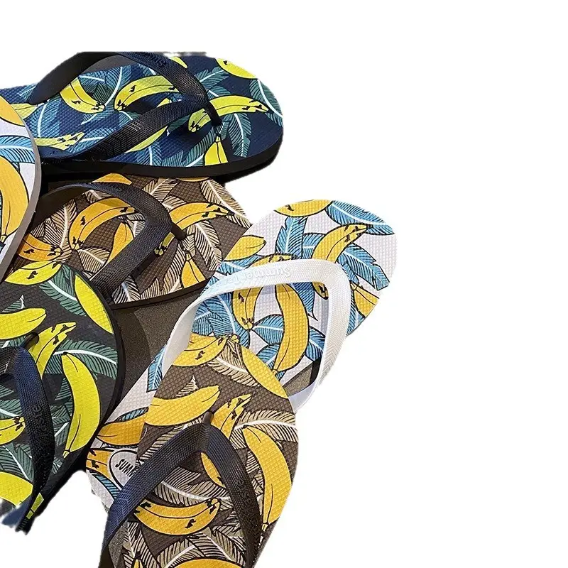 Anti-Slip Banana Print Flip Flops for Men
