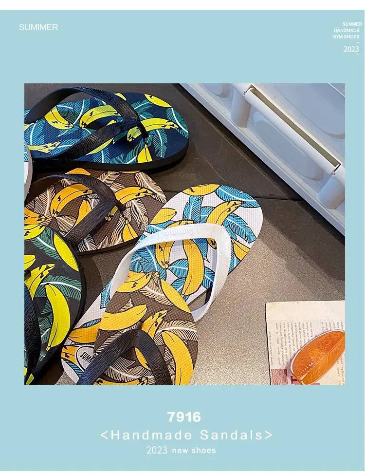 Anti-Slip Banana Print Flip Flops for Men — feature 1
