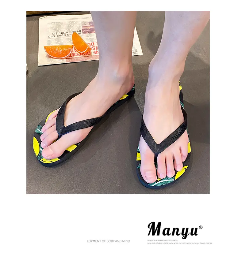 Anti-Slip Banana Print Flip Flops for Men — feature 12