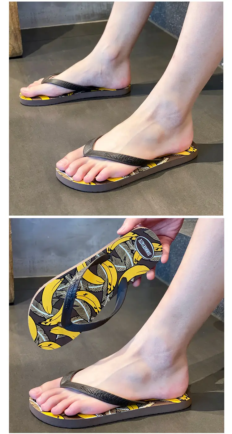 Anti-Slip Banana Print Flip Flops for Men — feature 20