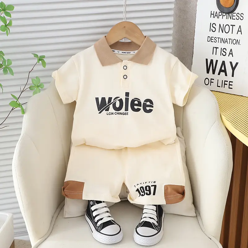 New Boys Summer Casual Suit Green 1997 Style - Image 2