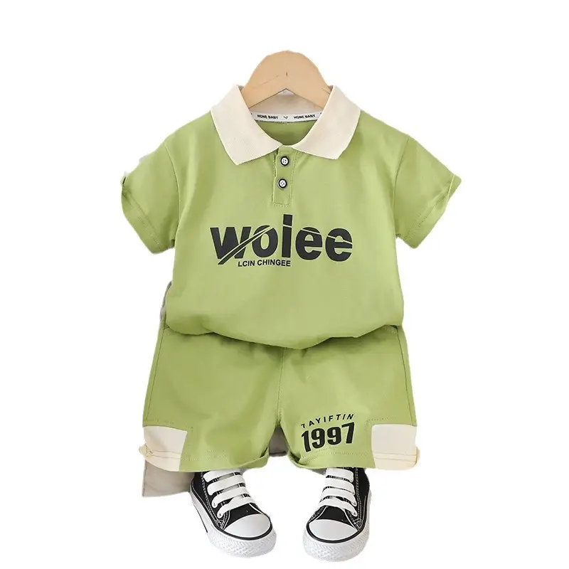 New Boys Summer Casual Suit Green 1997 Style - Image 5