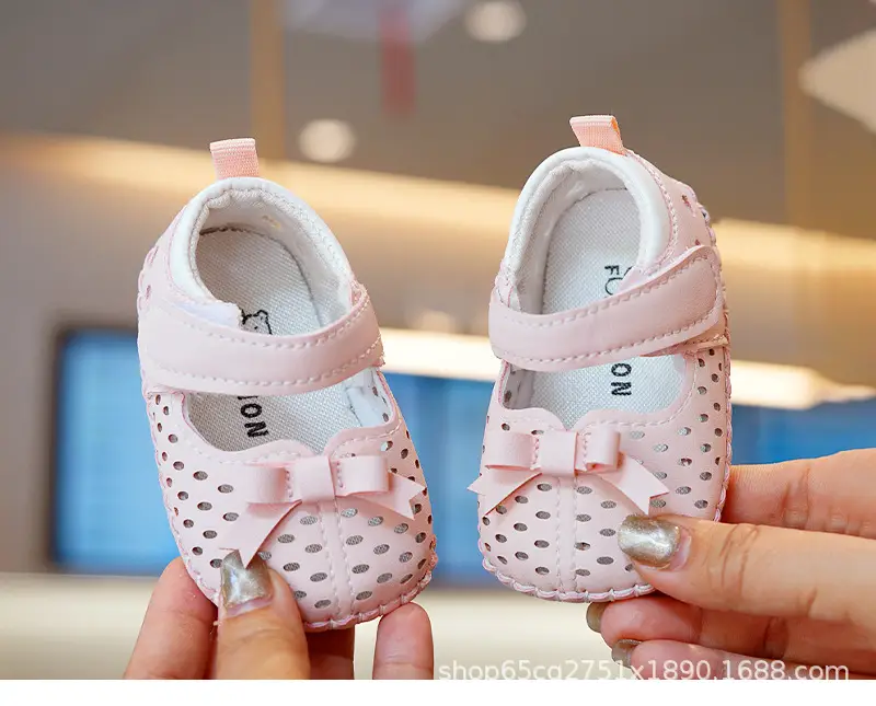 White Bow Baby Sandals 0-1 Years Non-Slip — feature 6