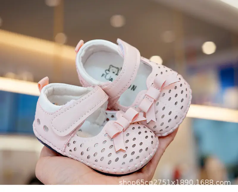 White Bow Baby Sandals 0-1 Years Non-Slip — feature 7