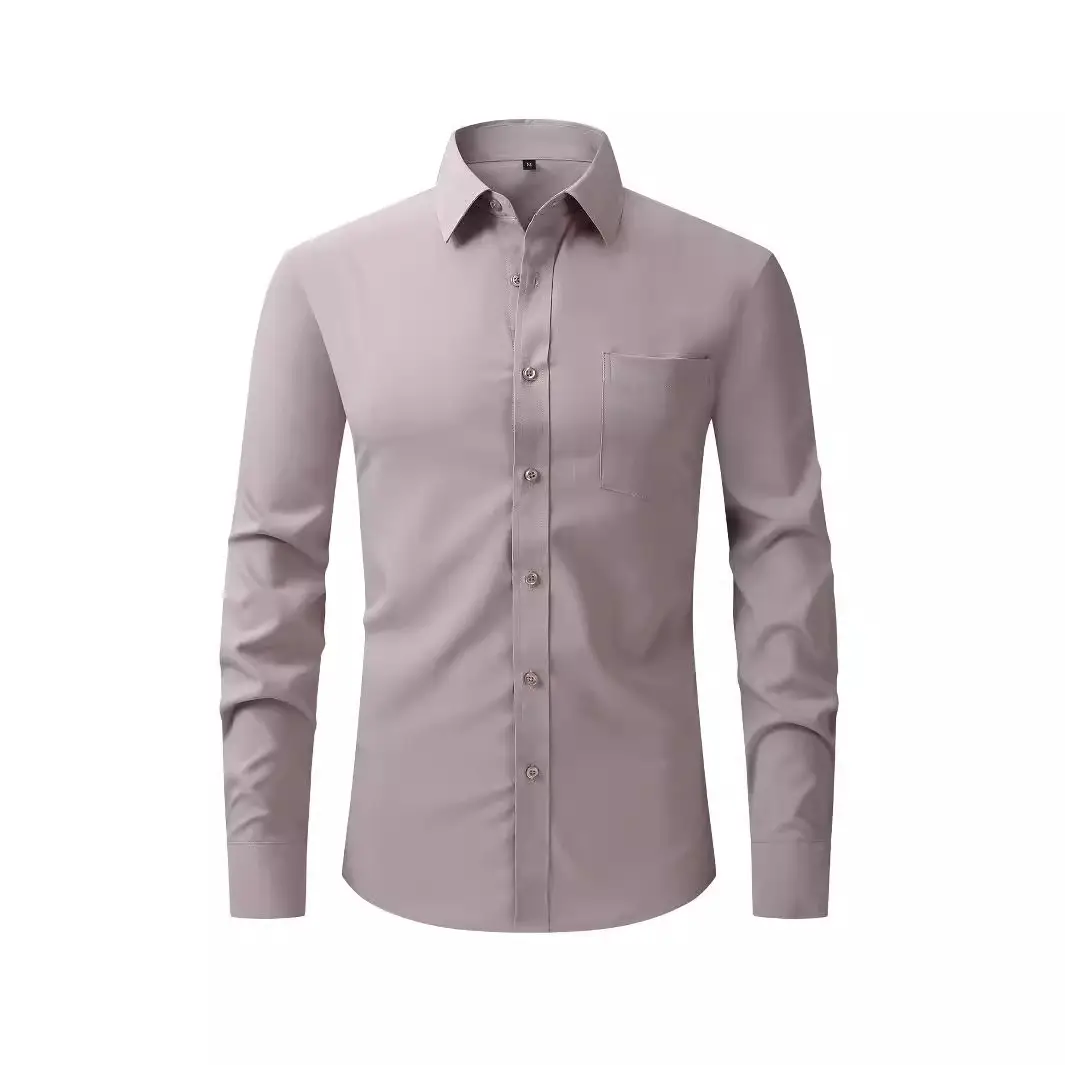 Men's Yellow Pocketed Long Sleeve Shirt W76 - Image 17