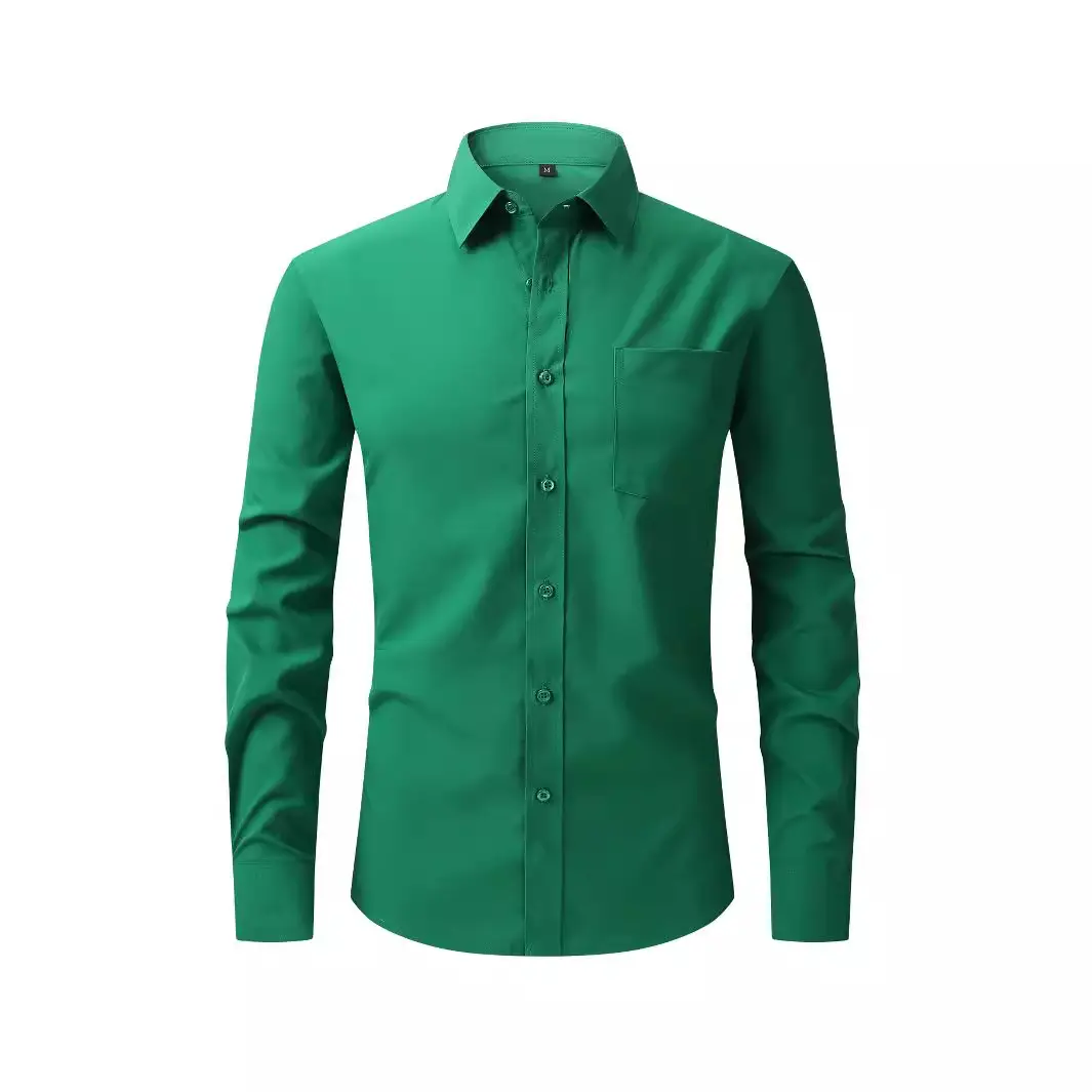 Men's Yellow Pocketed Long Sleeve Shirt W76 - Image 18