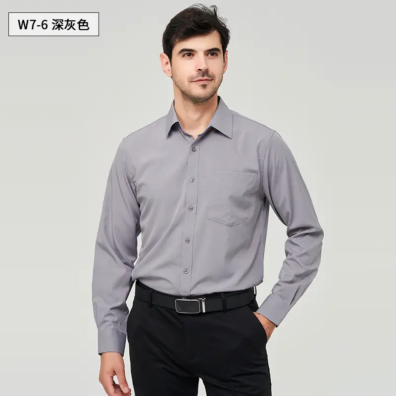 Men's Yellow Pocketed Long Sleeve Shirt W76 - Image 5