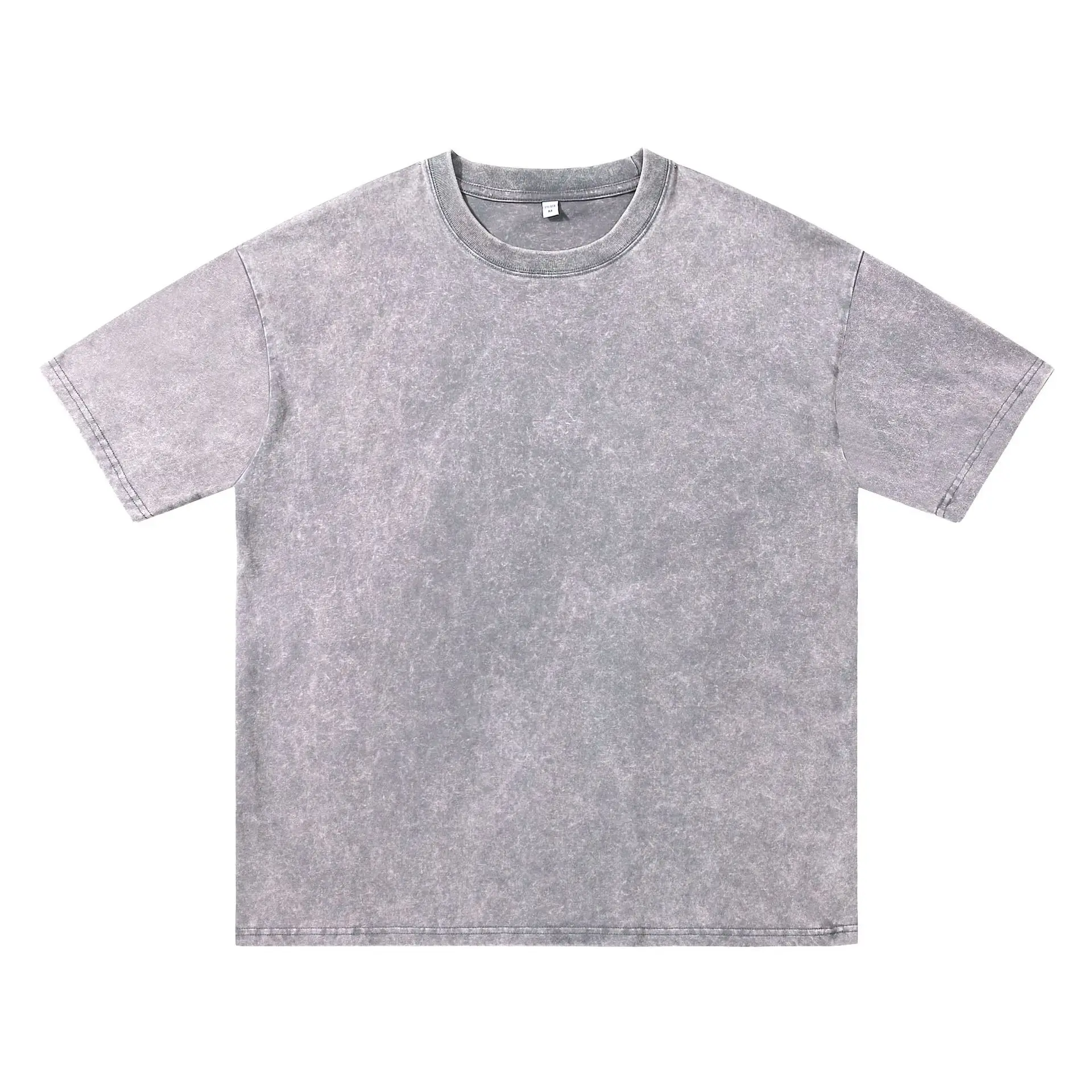 Men Women Grey Washed Oversize T-Shirt - Image 2