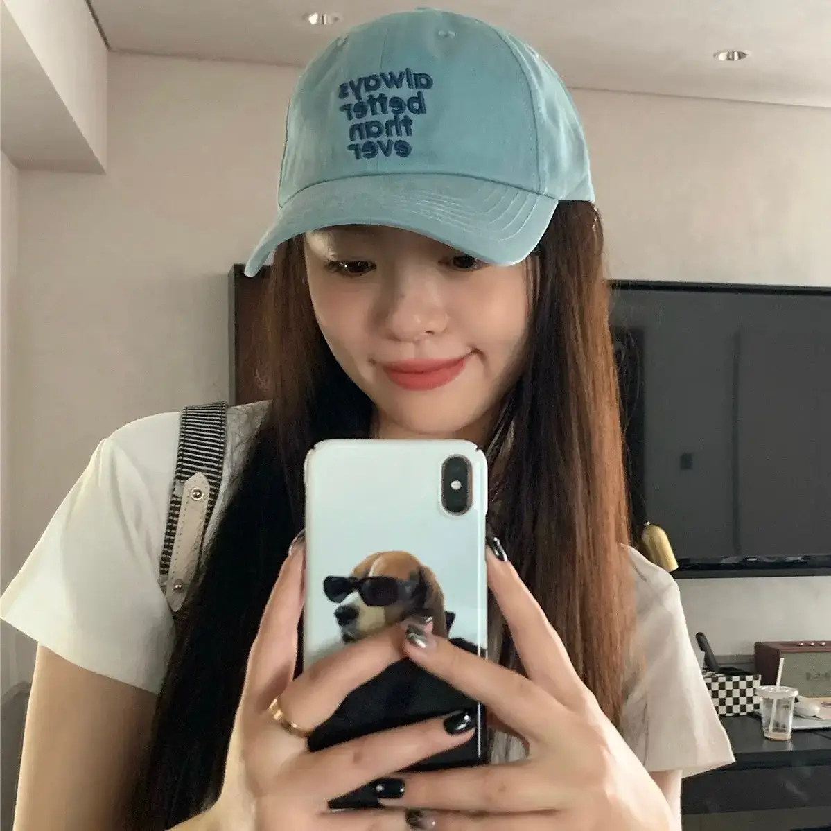 Lu Xi Korean Embroidered White Baseball Cap Women - Image 9