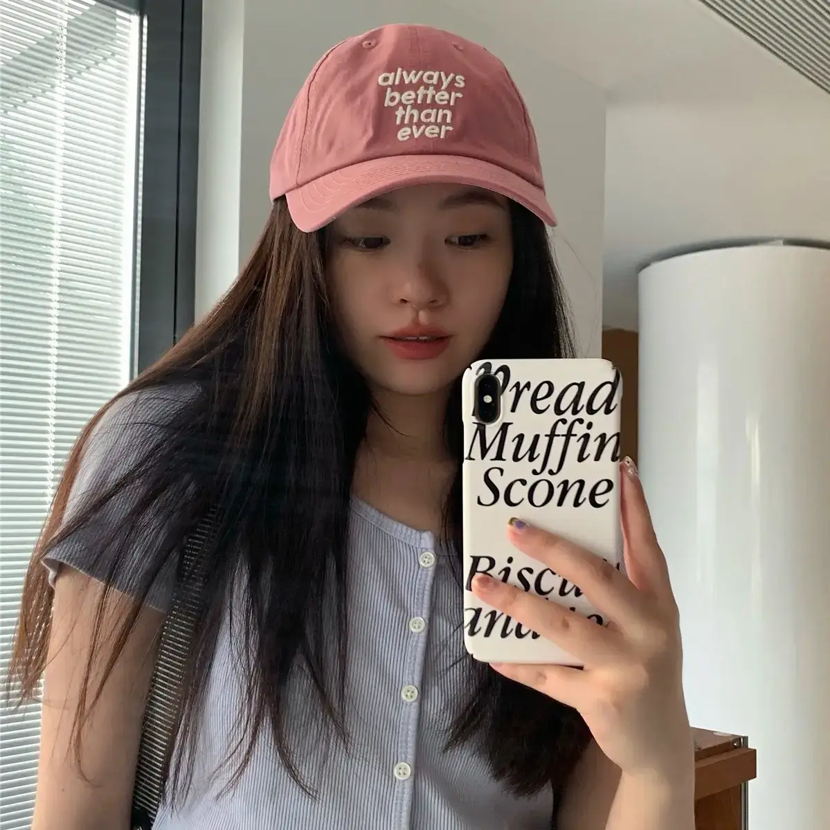 Lu Xi Korean Embroidered White Baseball Cap Women - Image 11