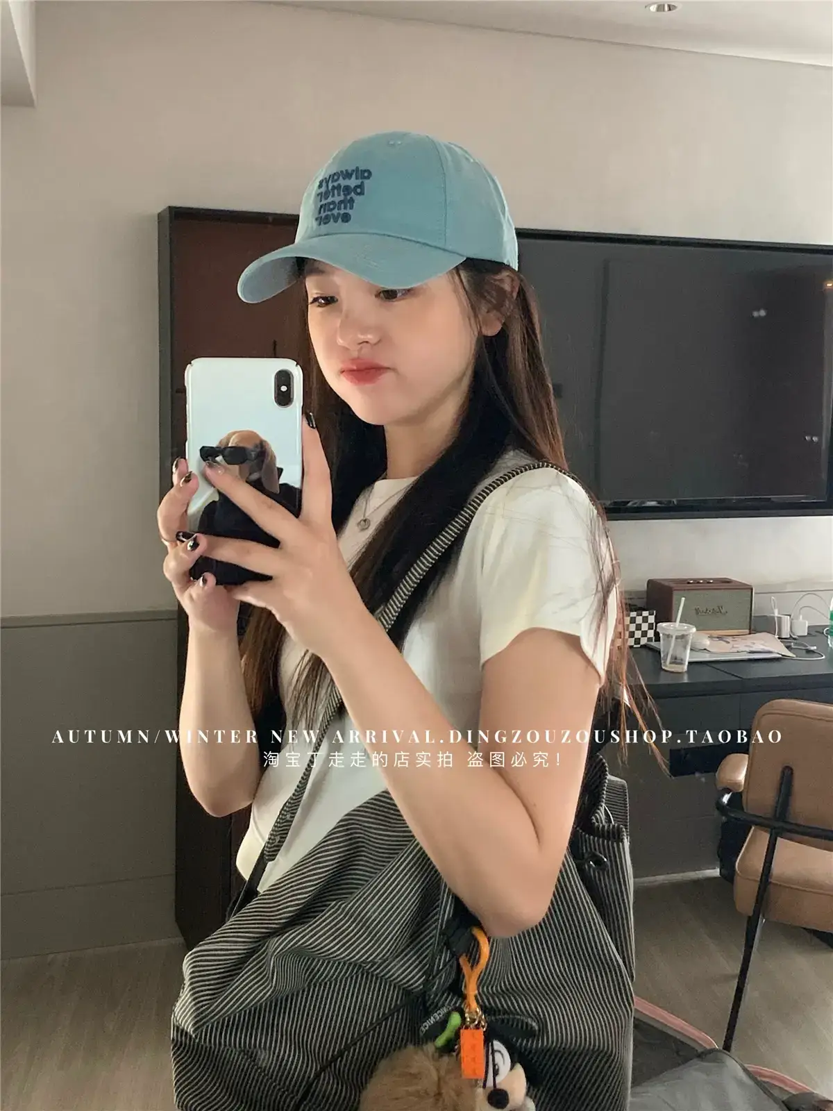 Lu Xi Korean Embroidered White Baseball Cap Women — feature 14