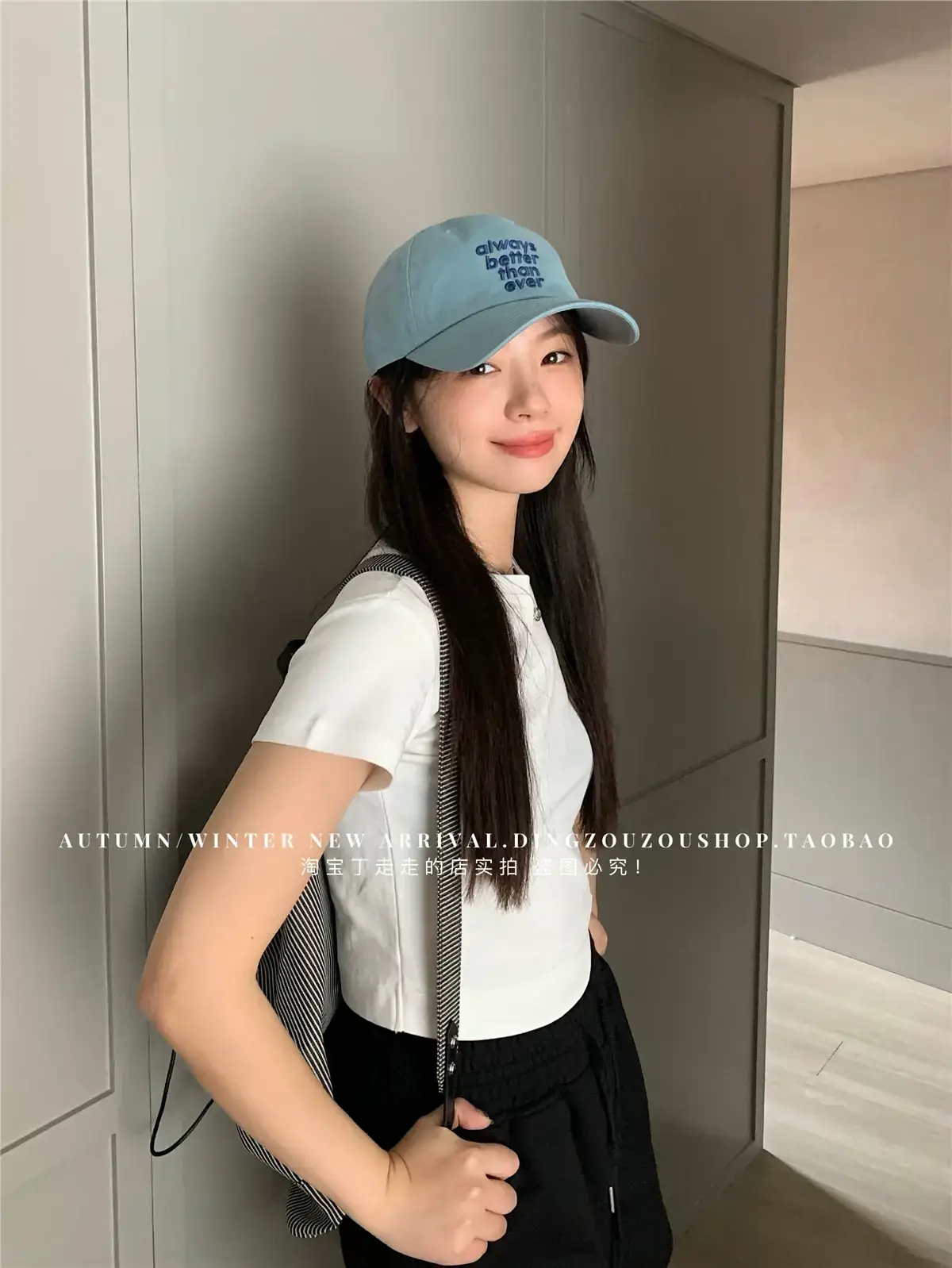 Lu Xi Korean Embroidered White Baseball Cap Women — feature 15