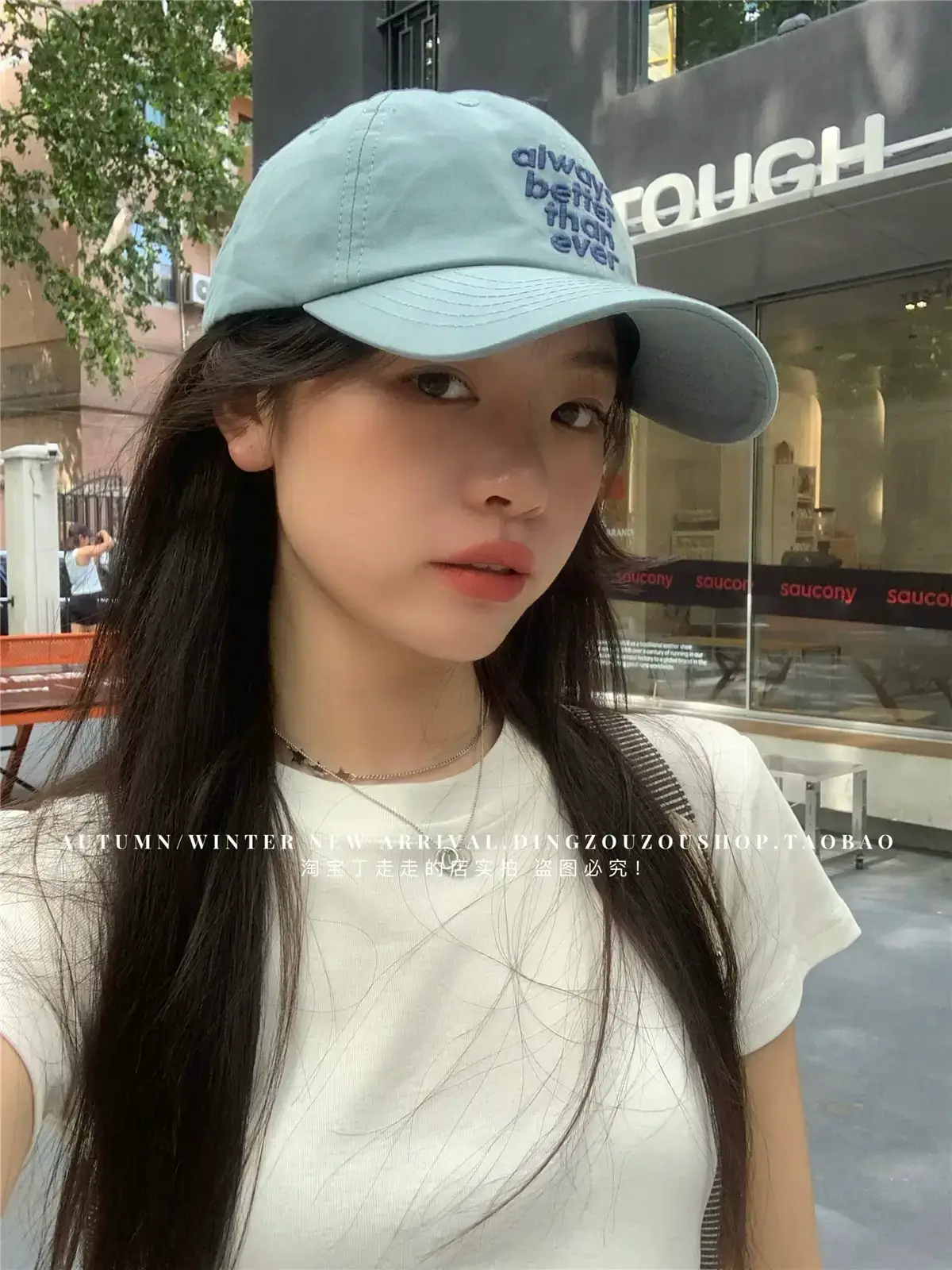 Lu Xi Korean Embroidered White Baseball Cap Women — feature 17