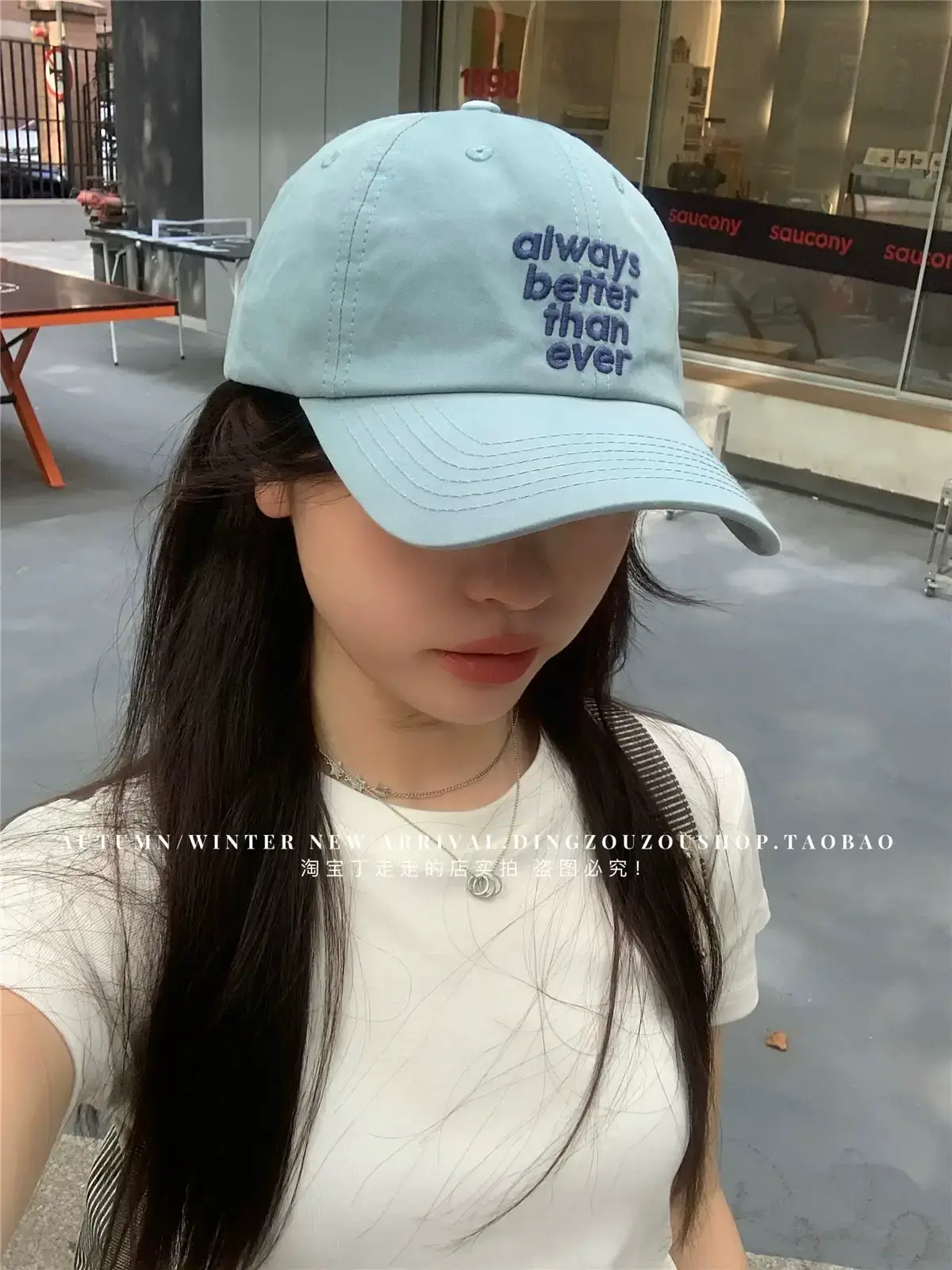 Lu Xi Korean Embroidered White Baseball Cap Women — feature 19