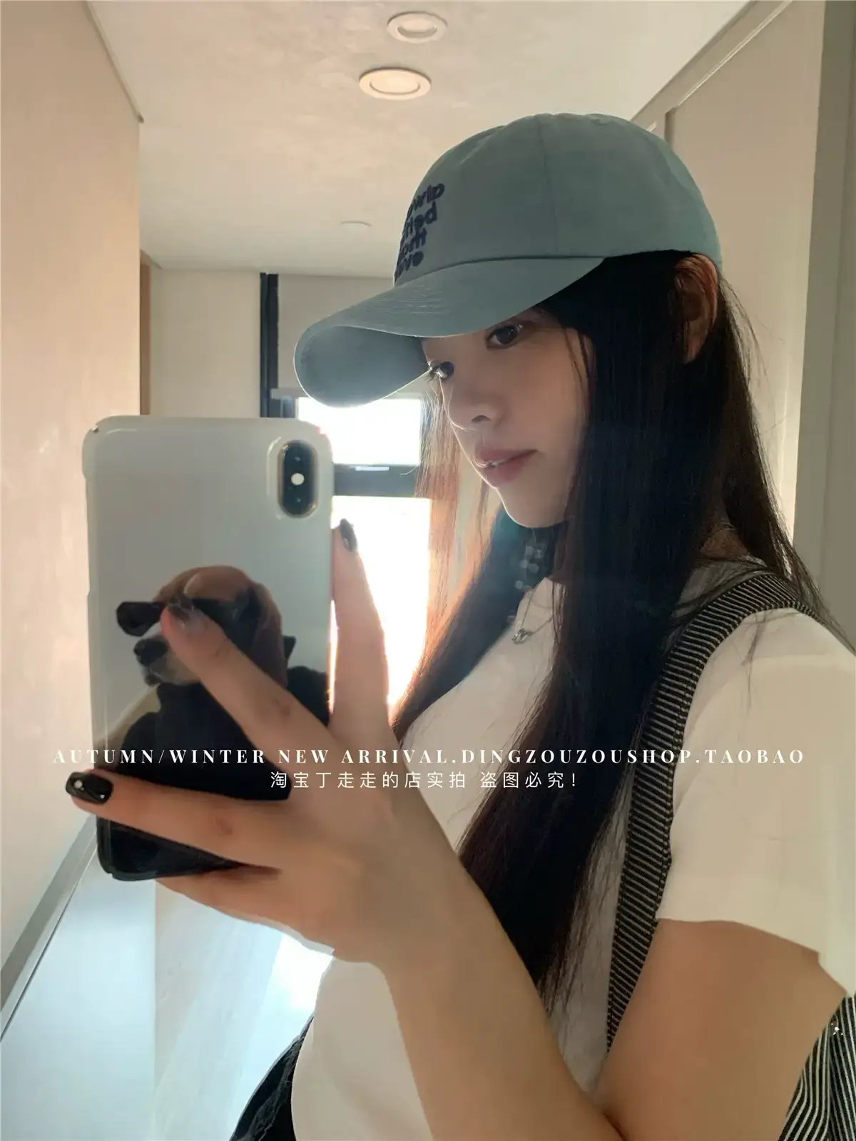 Lu Xi Korean Embroidered White Baseball Cap Women — feature 5