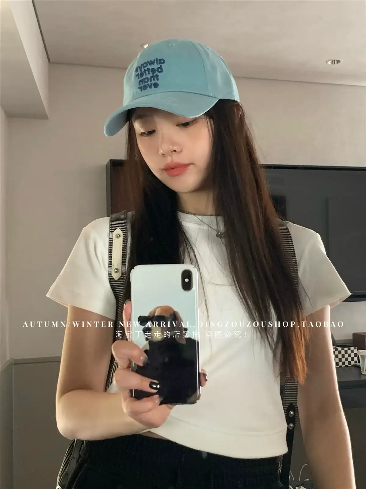 Lu Xi Korean Embroidered White Baseball Cap Women — feature 6
