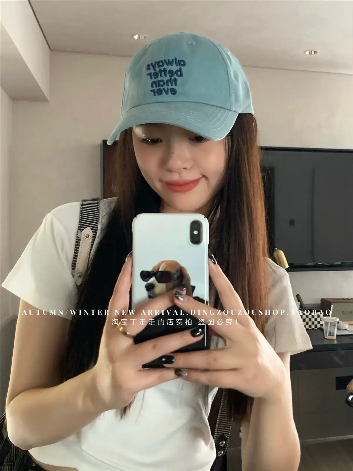 Lu Xi Korean Embroidered White Baseball Cap Women — feature 7