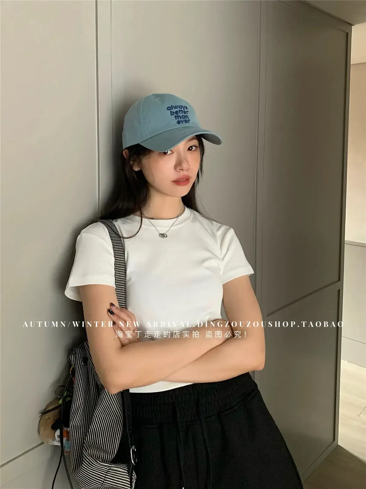 Lu Xi Korean Embroidered White Baseball Cap Women — feature 9