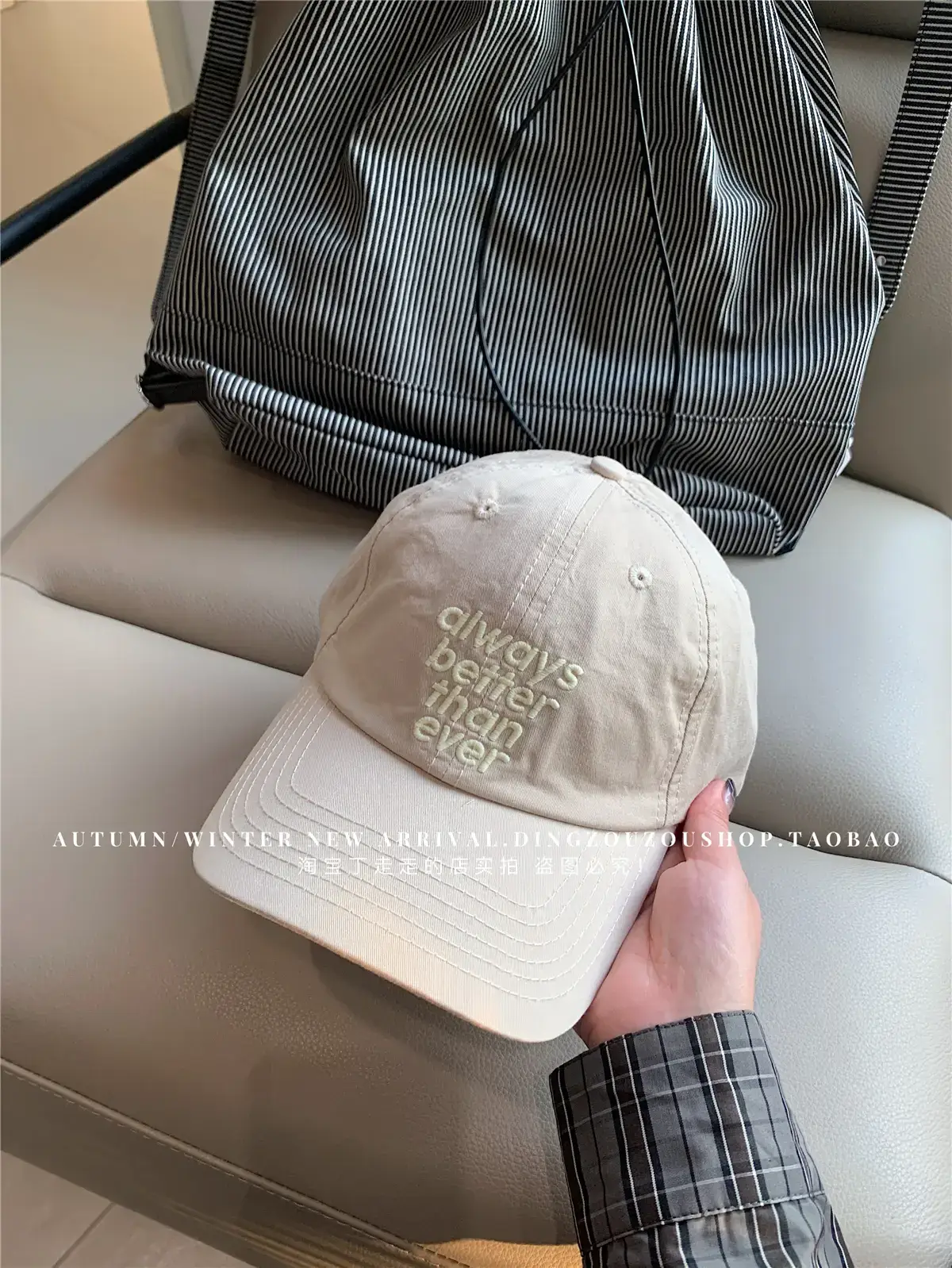 Lu Xi Korean Embroidered White Baseball Cap Women - Image 5