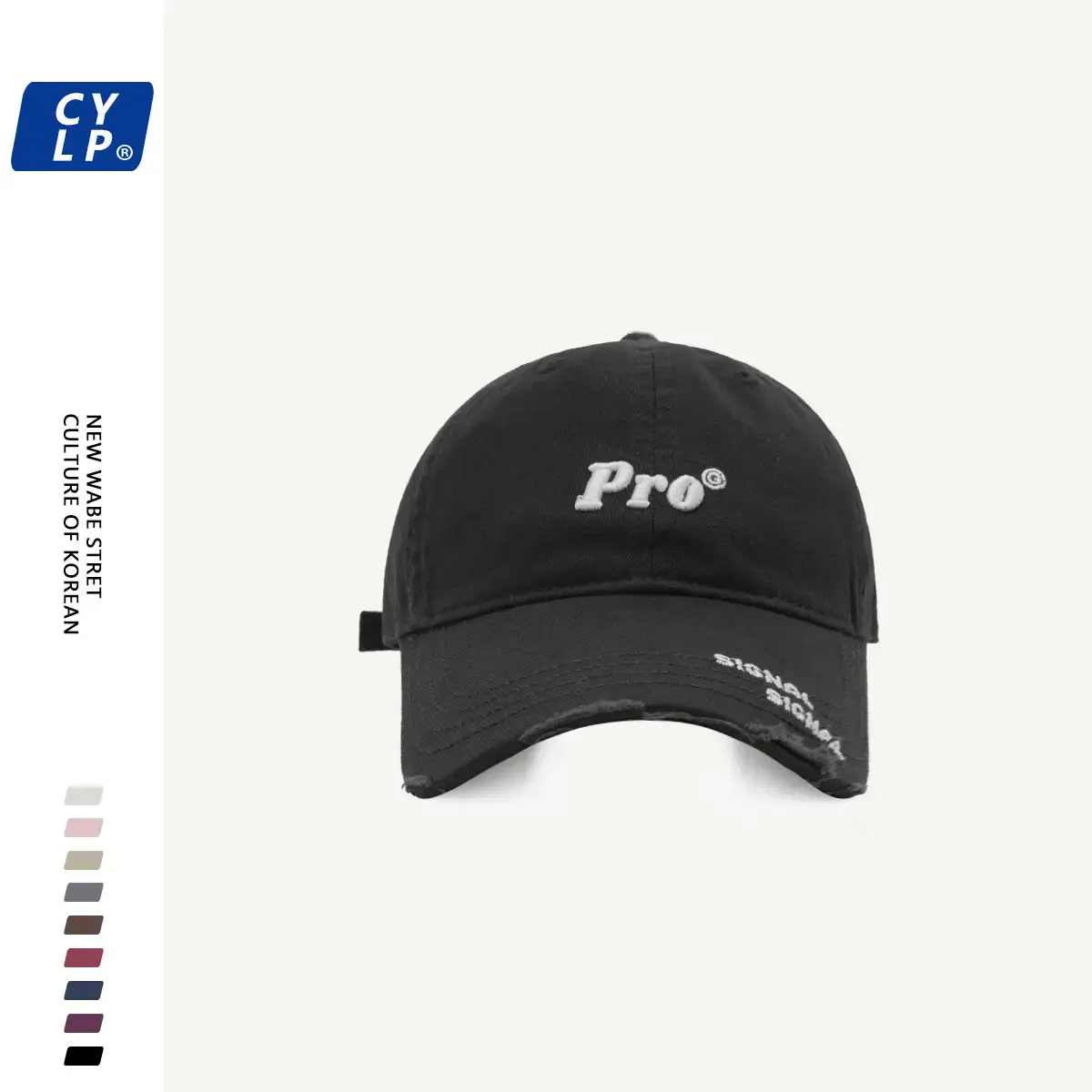 Men's Pro Embroidered Baseball Cap Navy Blue - Image 14