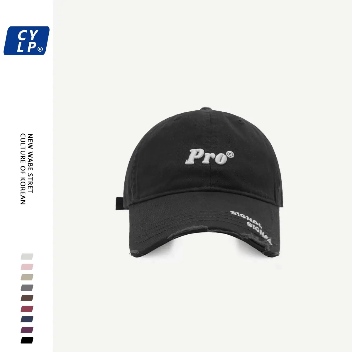 Men's Pro Embroidered Baseball Cap Navy Blue — feature 17