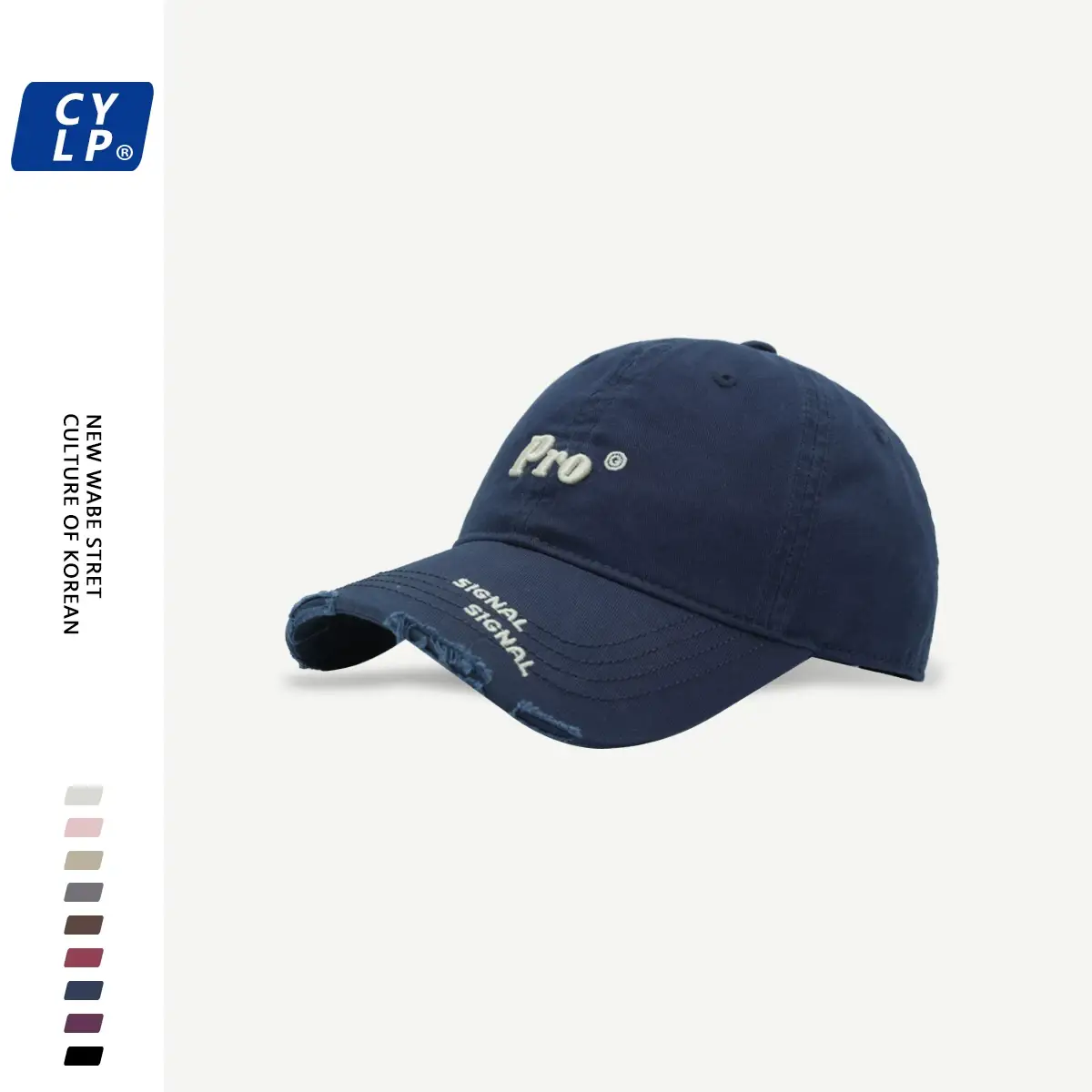 Men's Pro Embroidered Baseball Cap Navy Blue — feature 18