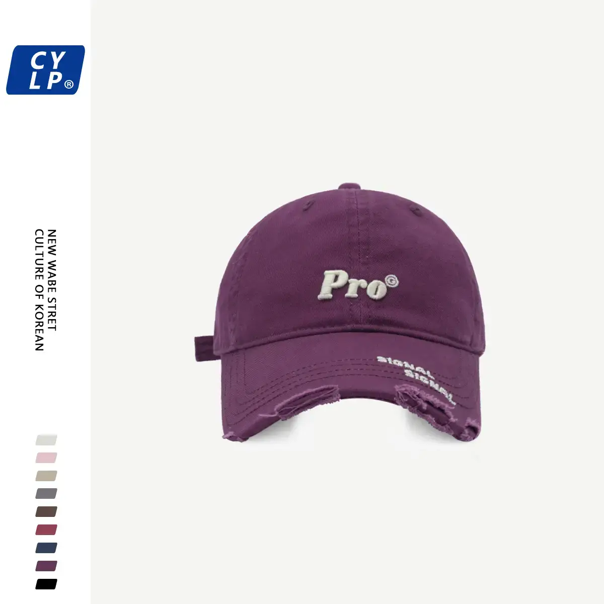 Men's Pro Embroidered Baseball Cap Navy Blue - Image 7