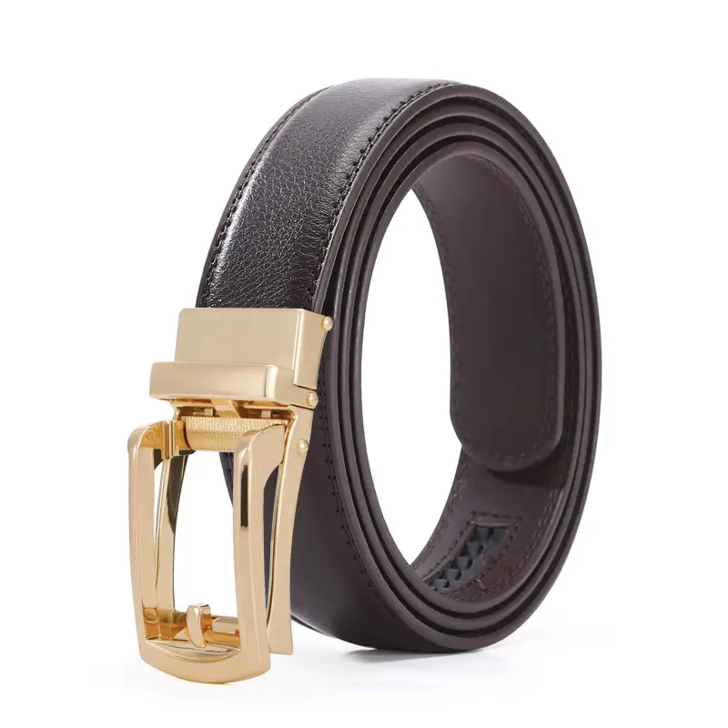 Men's Black Leather Belt with Silver Buckle