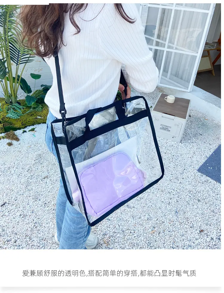 Transparent PVC Tote Bag Single Shoulder Large Capacity — feature 4