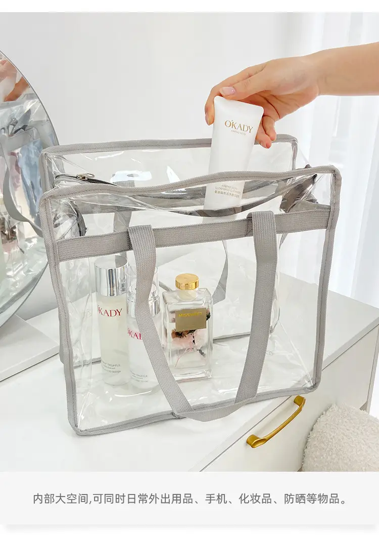 Transparent PVC Tote Bag Single Shoulder Large Capacity — feature 6