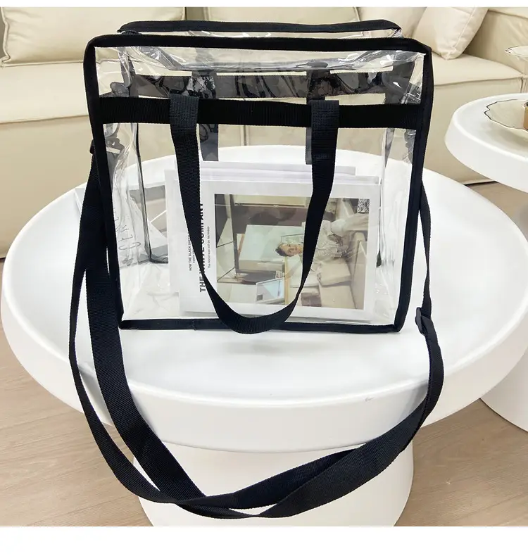 Transparent PVC Tote Bag Single Shoulder Large Capacity — feature 7
