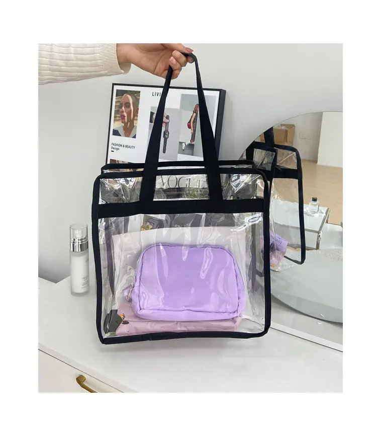 Transparent PVC Tote Bag Single Shoulder Large Capacity — feature 9