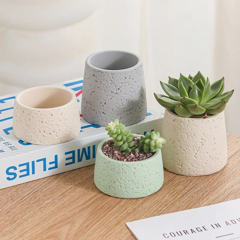 Net red mini small flowerpot cement potted simple multi-meat dried flowerpot Amazon cross-border Nordic wind manufacturers wholesale