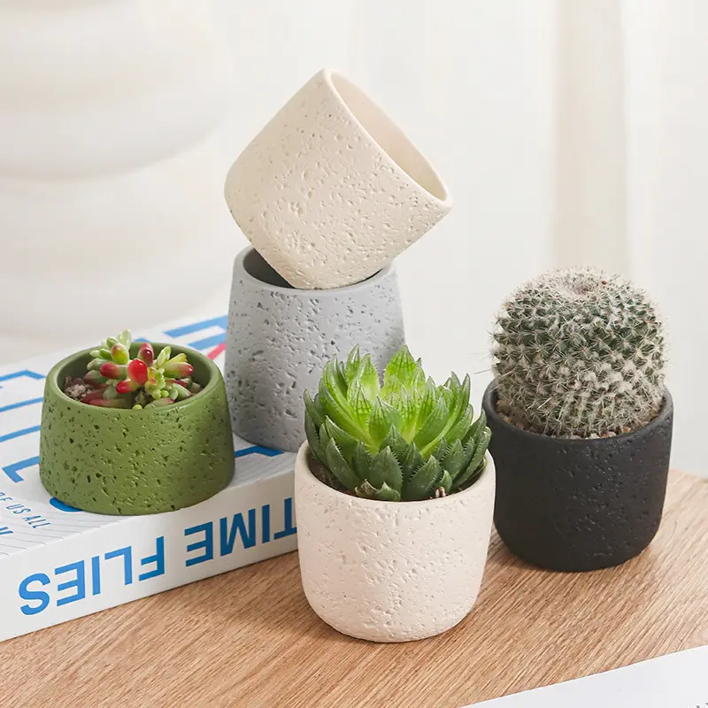 Net red mini small flowerpot cement potted simple multi-meat dried flowerpot Amazon cross-border Nordic wind manufacturers wholesale