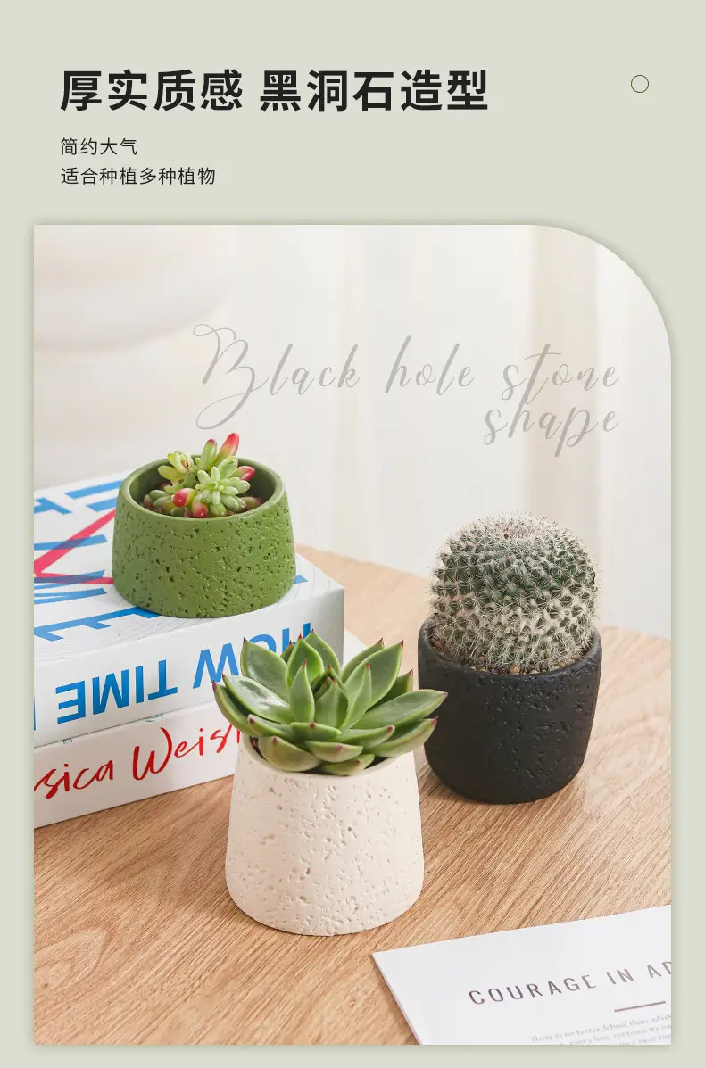 Net red mini small flowerpot cement potted simple multi-meat dried flowerpot Amazon cross-border Nordic wind manufacturers wholesale — feature 10