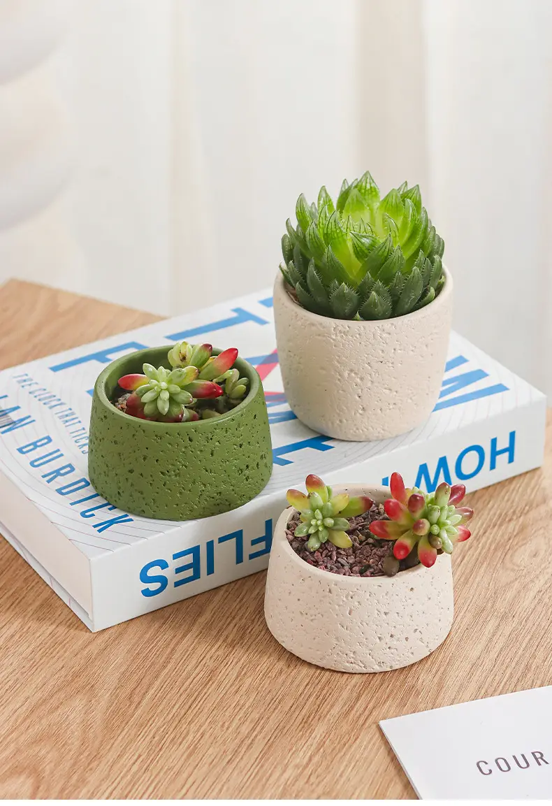Net red mini small flowerpot cement potted simple multi-meat dried flowerpot Amazon cross-border Nordic wind manufacturers wholesale — feature 14